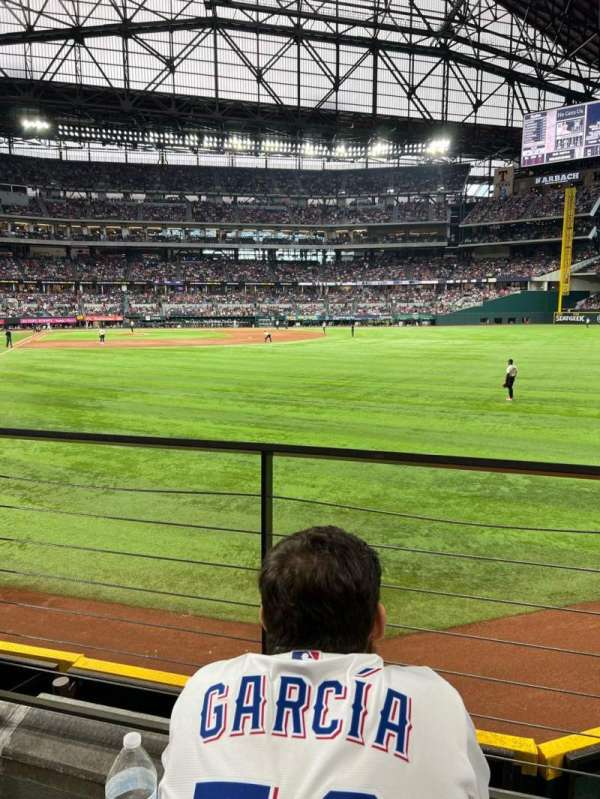 Globe Life Field, section: 128, row: 2, seat: 22