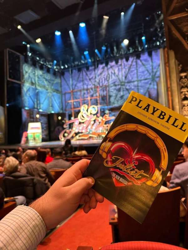Stephen Sondheim Theatre, section: Orchestra R, row: J, seat: 2
