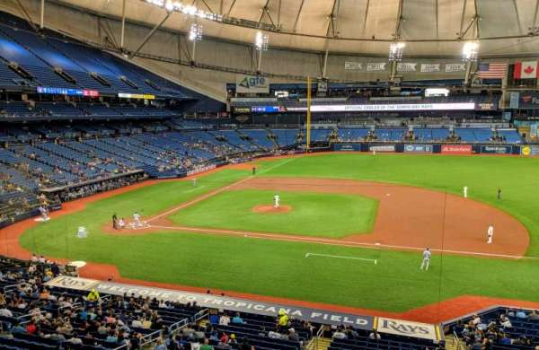 Tropicana Field, section: 212, row: 1, seat: 16