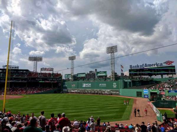 Fenway Park, section: Right Field Box 92, row: KK, seat: 5