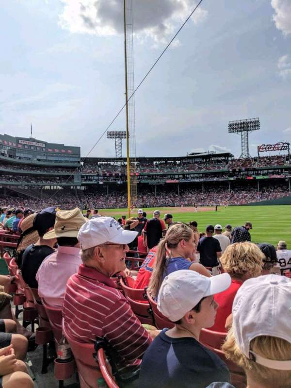 Fenway Park, section: Right Field Box 92, row: KK, seat: 5