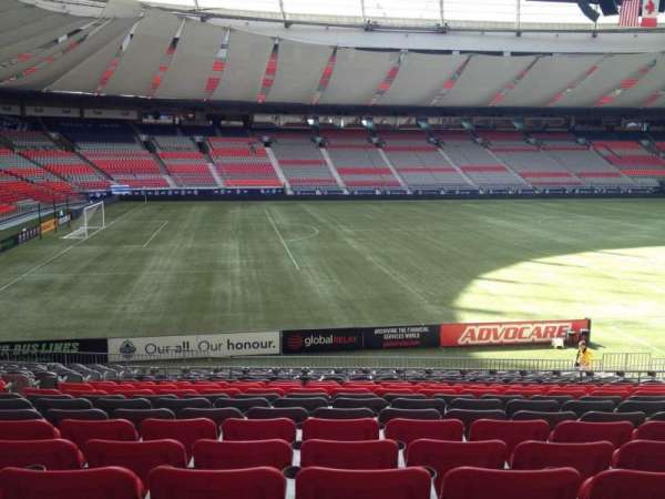 BC Place, section: 218, row: U, seat: 8