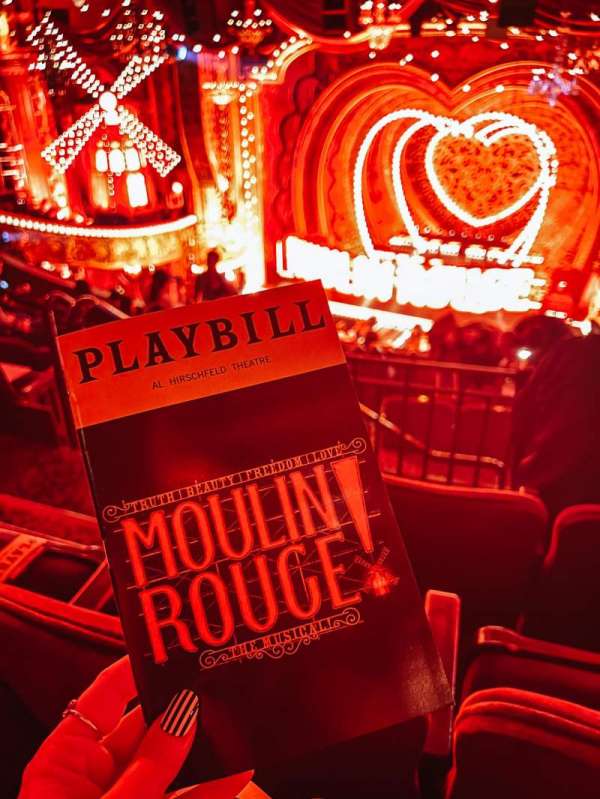 Al Hirschfeld Theatre, section: Mezzanine R, row: J, seat: 6