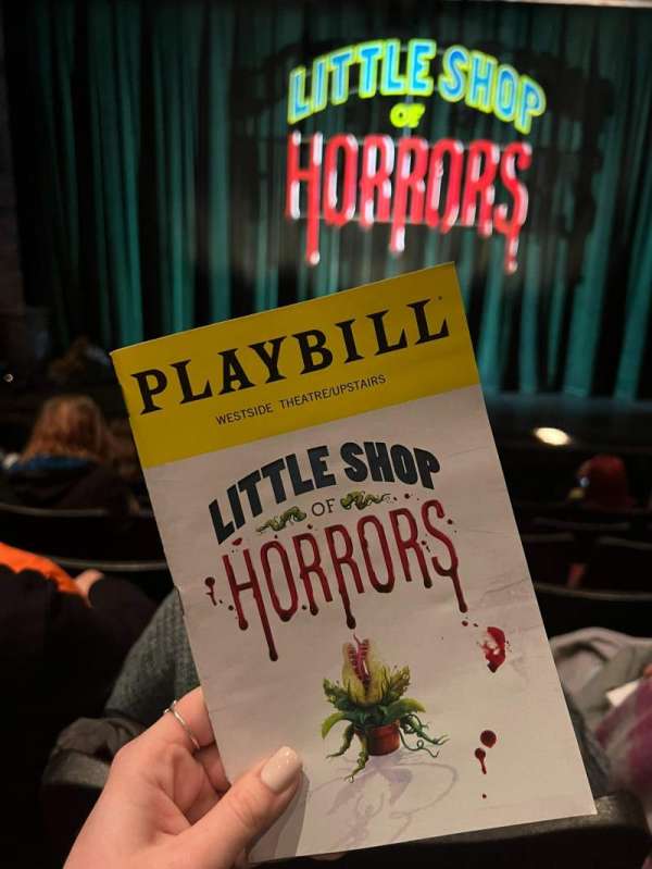 Westside Theatre Upstairs, section: Orchestra C, row: F, seat: 107