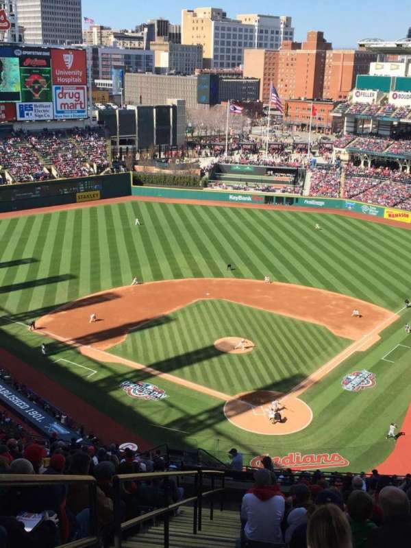 Progressive Field, section: 555, row: W, seat: 24