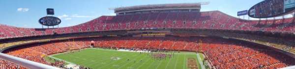 Arrowhead Stadium, section: 343, row: 1, seat: 10
