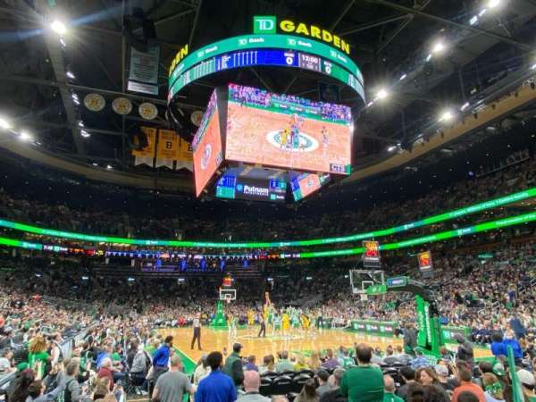 TD Garden, section: 8, row: 1, seat: 3