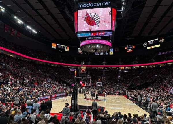 Moda Center, section: 117, row: NN, seat: 7