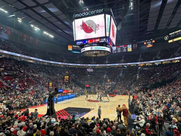 Moda Center, section: 116, row: A, seat: 5