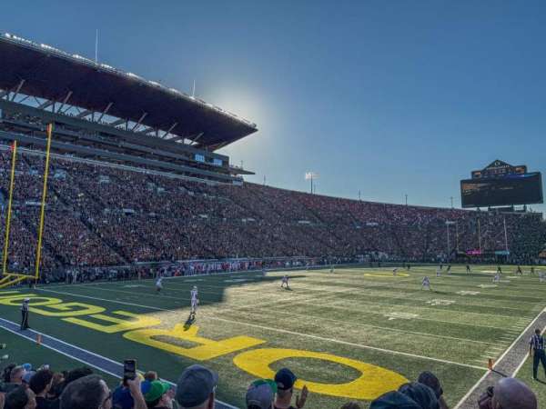 Autzen Stadium, section: 18, row: 10, seat: 5