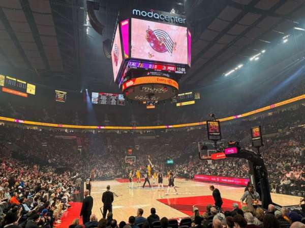 Moda Center, section: 108, row: LL, seat: 2