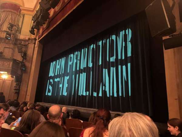 Booth Theatre, section: Orchestra R, row: D, seat: 12