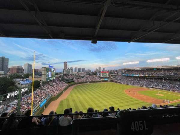 Wrigley Field, section: 405L, row: 1, seat: 1