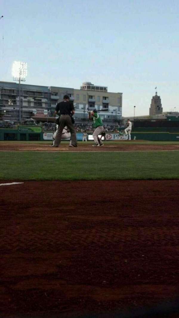 Parkview Field, section: 107, row: A, seat: 5