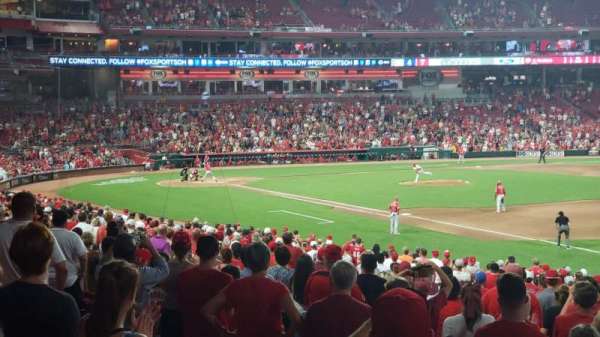 Great American Ball Park, section: 134, row: CC, seat: 1