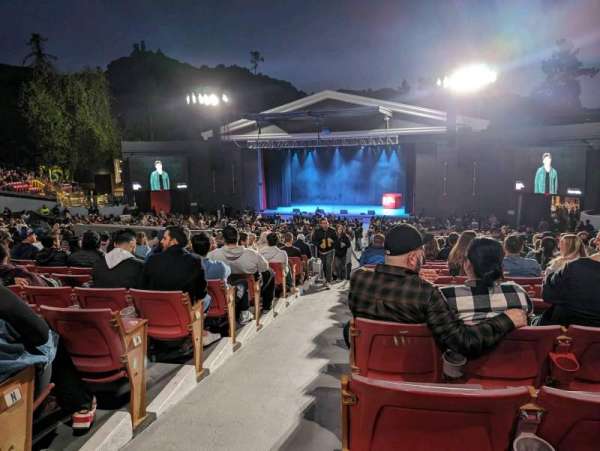 The Greek Theatre, section: B Right, row: Q, seat: 2