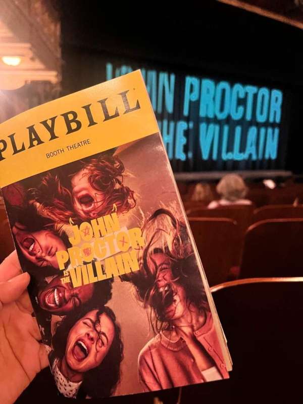 Booth Theatre, section: Orchestra L, row: K, seat: 7