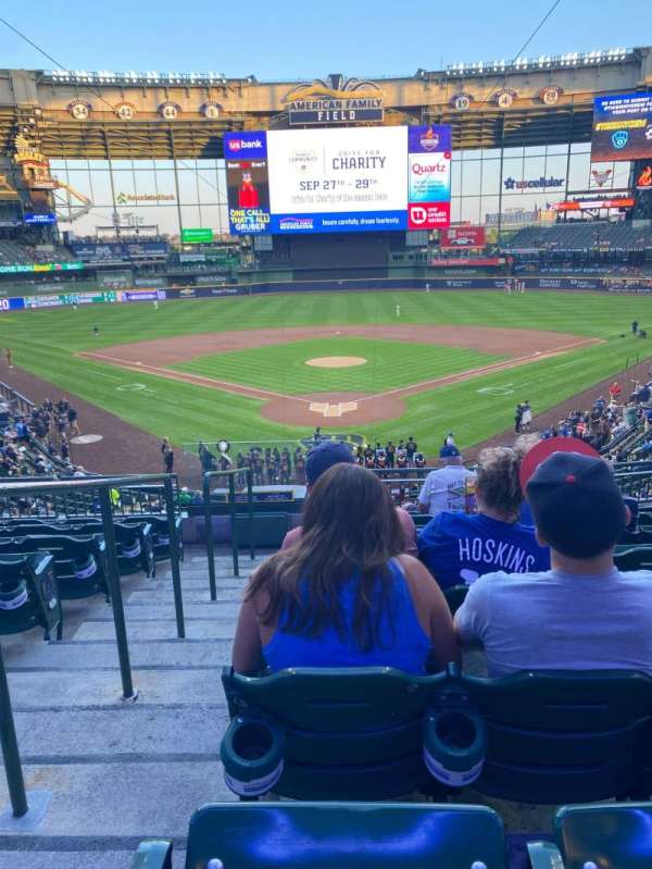 American Family Field, section: 218, row: 8, seat: 1