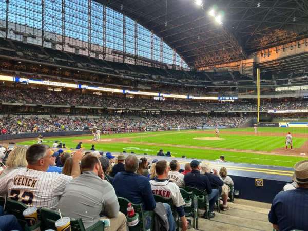 American Family Field, section: Field Infield Box 112, row: 13, seat: 3
