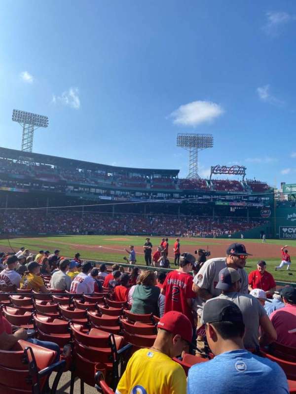Fenway Park, section: Field Box 13, row: L, seat: 1