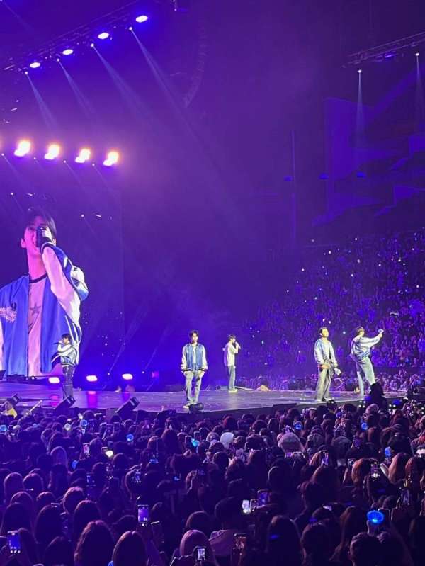 The O2, London, section: 102, row: 2, seat: 5