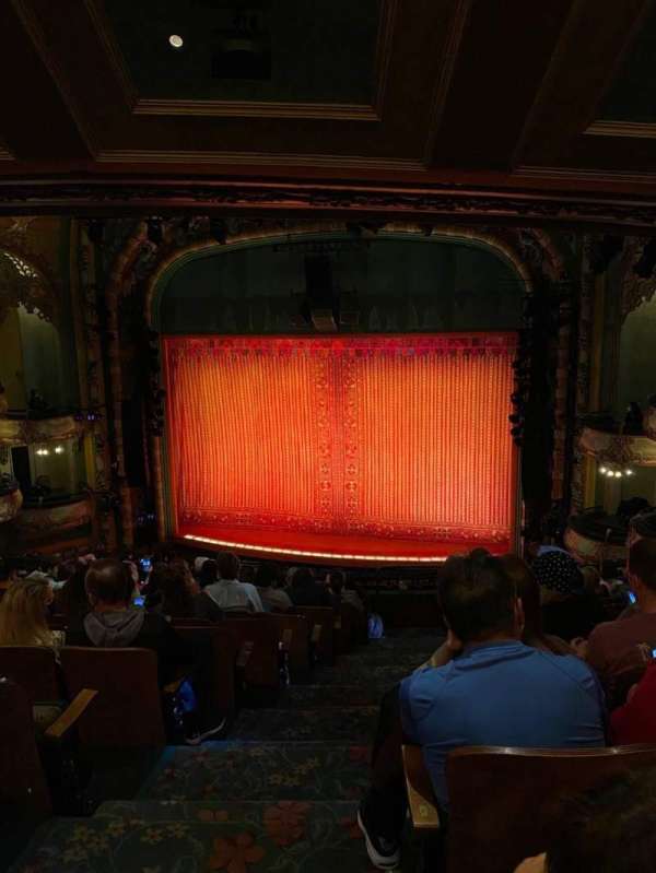 New Amsterdam Theatre, section: Mezzanine R, row: LL, seat: 4