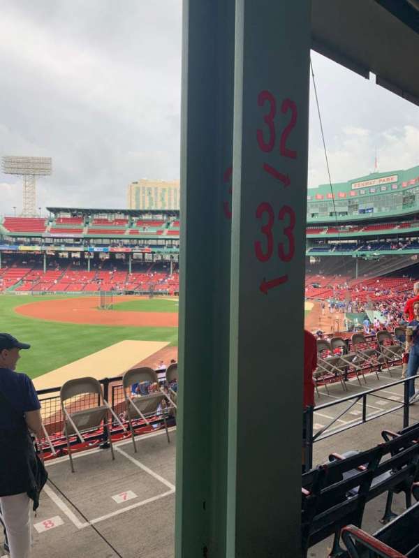 Fenway Park, section: Grandstand 33, row: 4, seat: 1