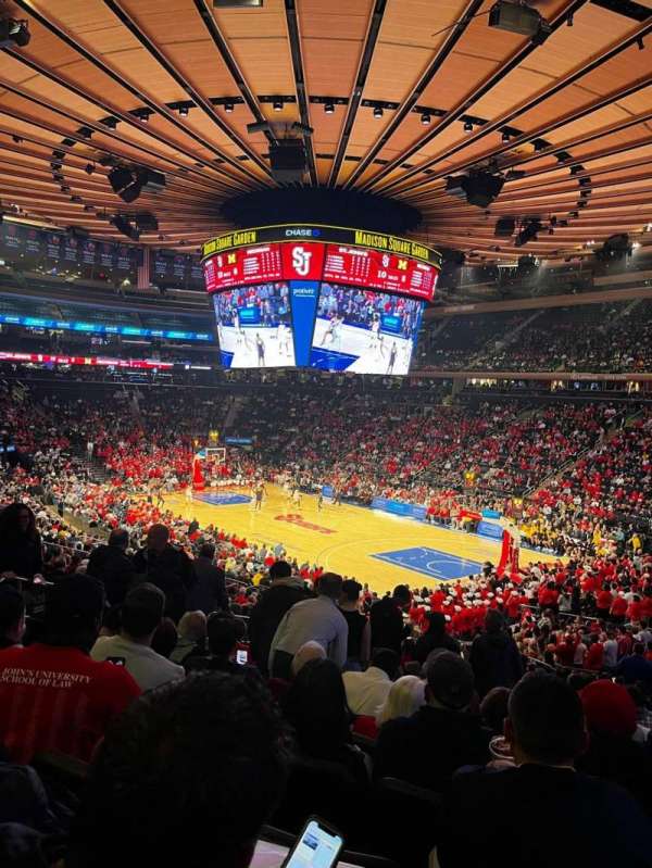 Madison Square Garden, section: 120, row: 22, seat: 10