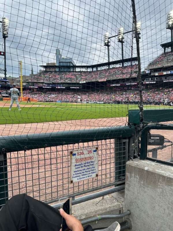 Comerica Park, section: 136, row: 2, seat: 1