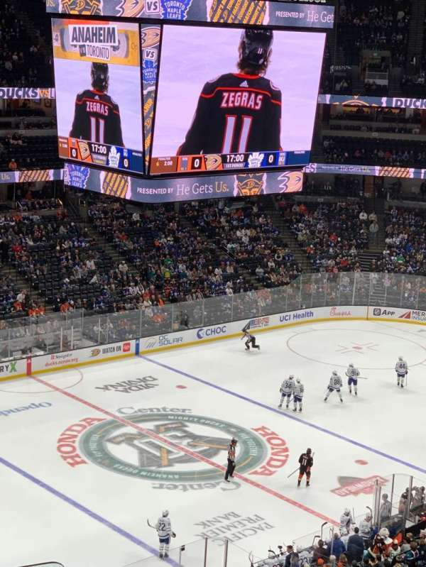 Honda Center, section: 416, row: J, seat: 1