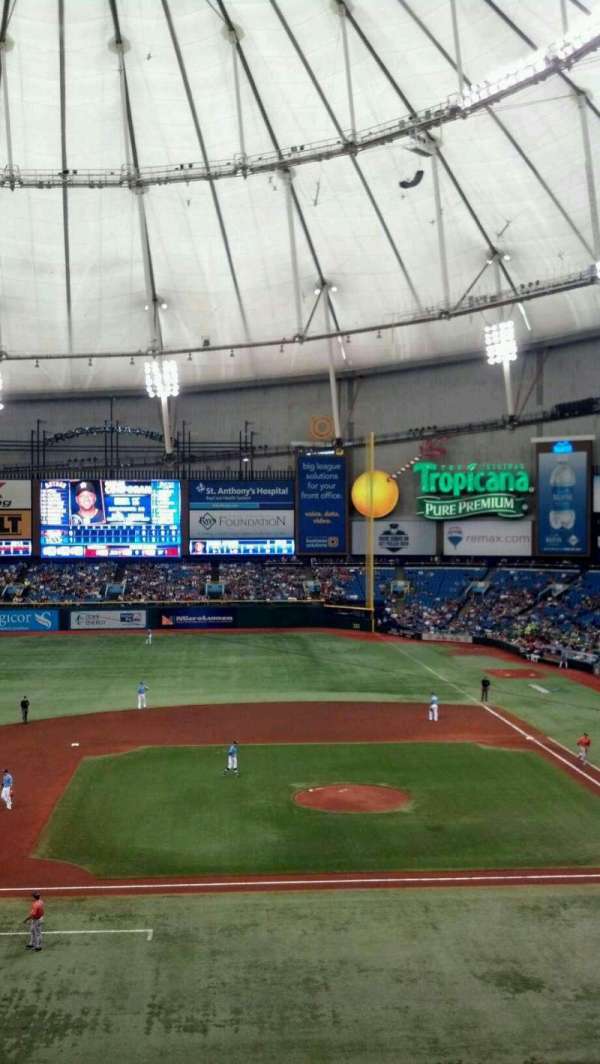 Tropicana Field, section: 209, row: A, seat: 3