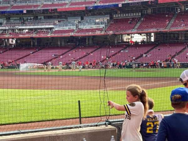 Great American Ball Park, section: 112, row: E, seat: 5