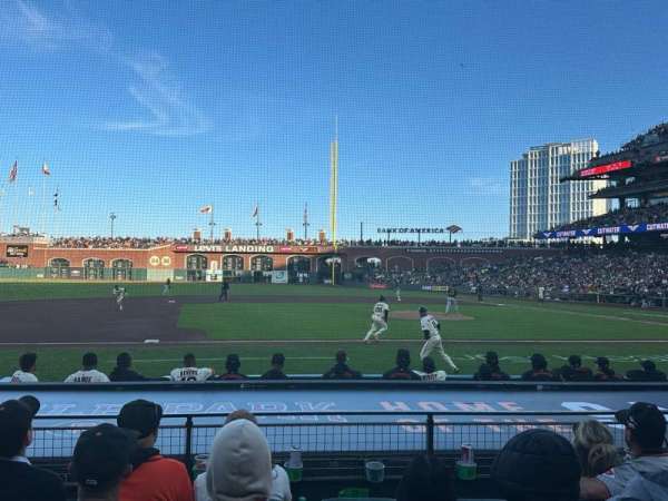 Oracle Park, section: 123, row: F, seat: 11