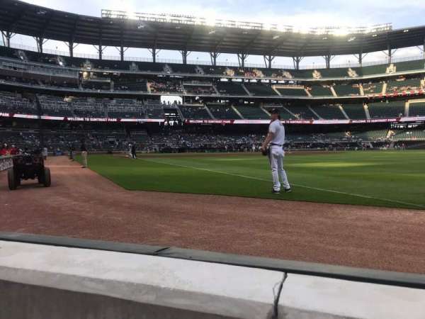 Truist Park, section: 110, row: 1, seat: 2