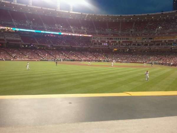 Great American Ball Park, section: 102, row: a, seat: 7