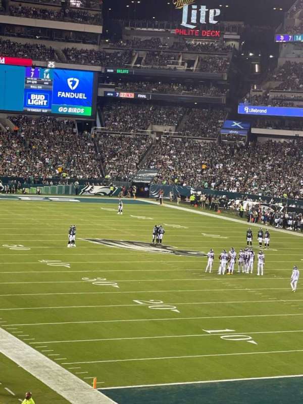 Lincoln Financial Field, section: NE Terrace 1, row: 1, seat: 22