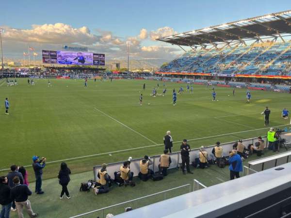 PayPal Park, section: 115, row: 1, seat: 8