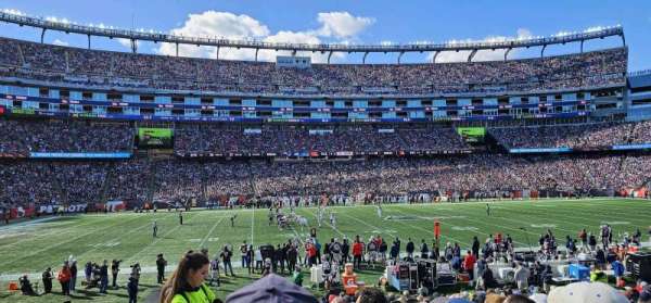 Gillette Stadium, section: 111, row: 18, seat: 21
