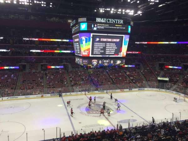 Amerant Bank Arena, section: CL02, row: 1, seat: 13