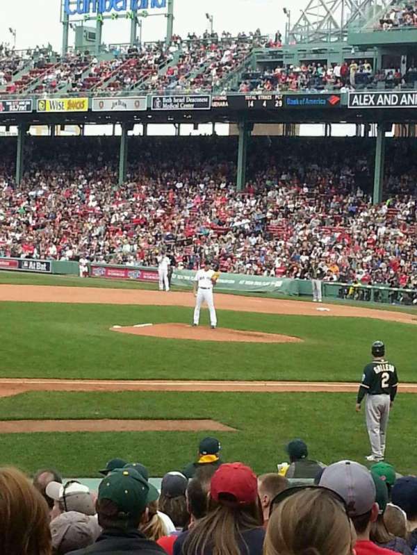 Fenway Park, section: Field Box 64, row: bb, seat: 1