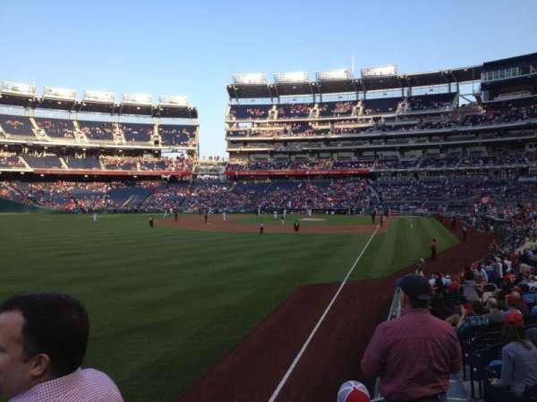 Nationals Park, section: 107, row: AA, seat: 6