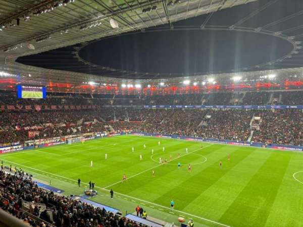 BayArena, section: F9, row: 1, seat: 27