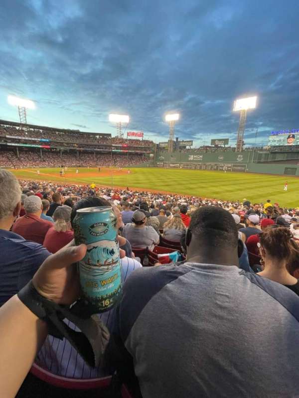 Fenway Park, section: Right Field Box 95, row: SS, seat: 3