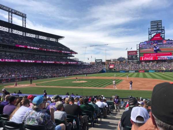 Coors Field, section: 121, row: 21, seat: 12