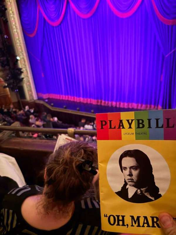 Lyceum Theatre, Broadway, section: Mezzanine R, row: B, seat: 8