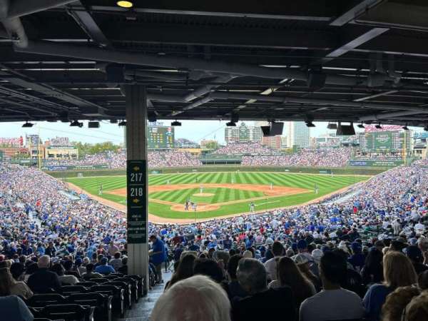 Wrigley Field, section: 218, row: 17, seat: 1