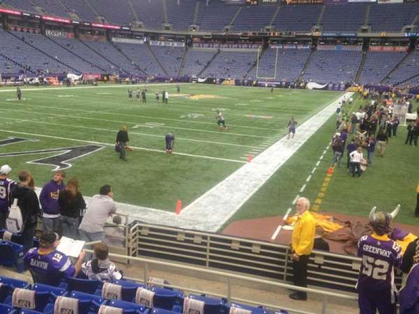 Mall of America Field, section: 116, row: 9, seat: 5,6,7