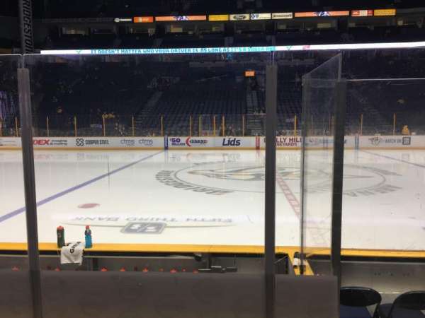 Bridgestone Arena, section: 115, row: EE, seat: 1