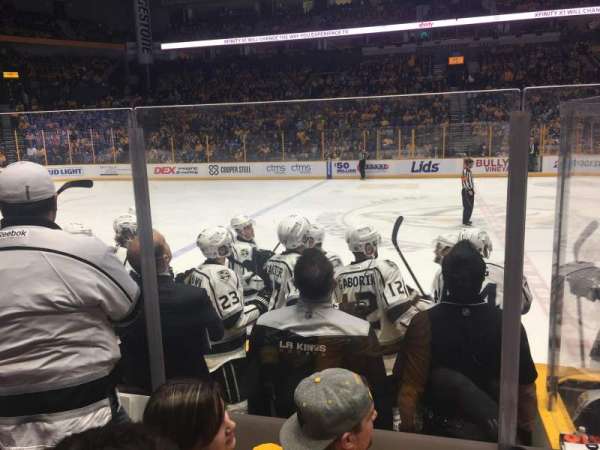 Bridgestone Arena, section: 115, row: EE, seat: 1