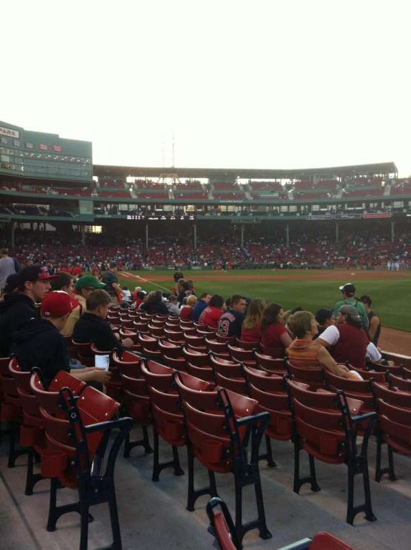 Fenway Park, section: Right Field Box 6, row: H, seat: 14